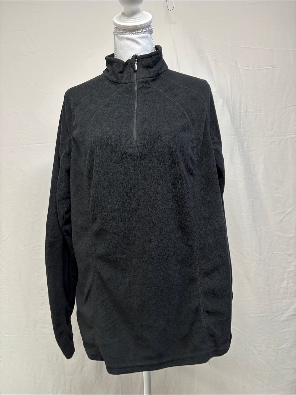 Athletic Works Black Half-Zip Fleece Pullover